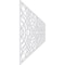 Ekena Millwork Set of Four Panels for 94 1/2"W x 28 1/4"H Garland Fretwork Wainscot Wall Paneling WPKP14X01X47GRD - alternate 2